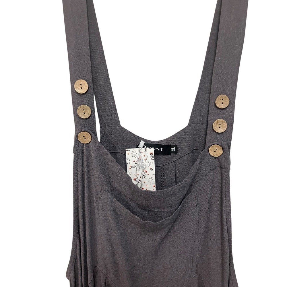 NWT Beach Vacation Relaxed Jumpsuit Overalls Wide Leg GorpCore Granola Girl XL - Picture 6 of 14
